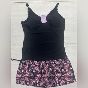 Gracyoga Tankini top with skirt Tummy Control Bathing Suits Swimwear Swim Suit